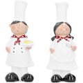 Miniatyrbild 1 av 5: Kockfigurer kök, fint utförande hartspar figurin kockfigur staty, för köksdekor kök bar skåp bageri dekoration present