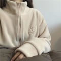 Miniatyrbild 4 av 5: Kvinnors Oversize Sweatshirt Enfärgad Sweatshirt Med Ficka Lämplig För Vänner Samlas Bär XL Red