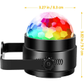 Miniatyrbillede 5 af 5: Diskokugle 360 Roterende LED Festlampe Musikaktiveret Disko
