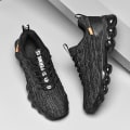Miniatyrbillede 4 af 5: Mænds Sports Løbesko Fiskeskæl Flyvende Vævet Sneakers Fr9127-P Black EU 43