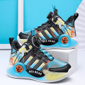 Miniatyrbilde 4 av 5: Basketballsko for gutter, høyt overdel, pustende sportsko, sklisikre, trendy sneakers 3F299 Blue EU 30