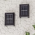 Miniatyrbillede 3 af 5: 2 Pak Solar Op Og Ned Væglamper Energibesparende Vandtæt Støvtæt, Varm Hvide Led Lys 8,6x7,5x12cm (Varm Hvid)