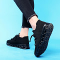 Miniatyrbillede 5 af 5: Dame Sneakers Letvægts Åndbare Gåsko Atletisk Mode Løbesko 787 Black EU 41