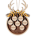 Miniatyrbild 1 av 5: Personliga julgransprydnader med familjenamn  Handgjorda julgransprydnader 2022  2023 Jul anpassade namn Trädekorationer  Söt hängande 3 Names Green Branches