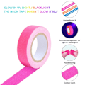 Miniatyrbillede 3 af 5: 6 selvlysende kunsttape, 15 mm x 5 m fluorescerende farvet tape, lysende farverige taper, dekorativ tape