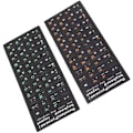 Miniatyrbilde 4 av 5: Tastaturklistremerker, spesialdesignede russiske alfabet-tastaturklistremerker, for PC-tastatur for bærbare datamaskiner og stasjonære datamaskiner (1 grønn oransje)