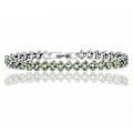 Miniatyrbillede 1 af 5: Farverige krystalarmbånd med perler til kvinder, heldig skinnende håndledskæde, slidstærk modehånd Light Green