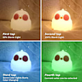 Miniatyrbillede 4 af 5: Kylling Natlampe til Børn, 7 Farver Baby Natlamper, Bærbar Natlampe til Børneværelse, USB Genopladelig Dyr Lampe, Søde Gaver