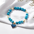 Miniatyrbild 2 av 5: 48-50 st Naturliga Apatitpärlor 8mm Havsblå Apatitpärlor Ädelstenspärlor Energisten Runda Lösa Pärlor för Armband Halsband Smyckestillverkning