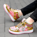 Miniatyrbild 3 av 4: Barn Sneakers Cartoon Mode Sneakers Fashion Platta Skor För Flickor Fr2107 Orange EU 35