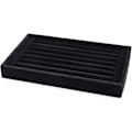 Miniatyrbillede 2 af 5: 4-pak Fløjl 7 Slots Ring Øreringe Fremvisningsbakker Holder Skuffeindsats Smykke Display Organizer