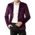 Miniatyrbilde 3 av 5: Herre Smal Passform Lett Jakke, To Knapper Business Dressjakke Purple L