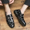 Miniatyrbilde 5 av 5: Klassiske, moderne, formelle Oxford-sko for menn med snøring, sko i skinn, fritidssko a7755 Black EU 40