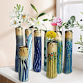 Miniatyrbillede 1 af 5: Spring Family Bud Vaser 2022 Ny Sød Karakter Håndmalet Vase Kreativ Sjov Humanoid Familie Dekorativ Vaser Boho Hvid Resin Vase Til Hjemmet Perso