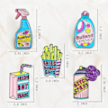 Miniatyrbild 4 av 5: Söt Kreativ Emalj Pins Brosch Set, 5 st Färgglada Underbara Pins Badge för Kvinnor Flickor Pojkar Kläder Ryggsäckar Dekoration