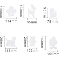 Miniatyrbillede 2 af 5: 15 Stykker Dyre Perleplader til Strygeperler Klare Plastik Skabelon Perleplader til Hobbyperler (Fisk And Hund Hval Sommerfugl Kat)