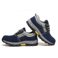 Miniatyrbillede 2 af 5: Sikkerhedsarbejdssko til mænd, lette åndbare sneakers med ståltå, skridsikre konstruktionssko 033 Blue EU 37