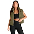 Miniatyrbillede 2 af 5: Puffer Vest Dame Ærmeløs Vinter Cropped Stand-up Krave Dunjakke Green M
