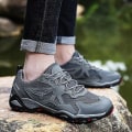 Miniatyrbillede 5 af 5: Herre Dame Vandresko Lav Top Sneakers Til Udendørs Vandring Trekking Gåtur 3D231 Gray EU 40