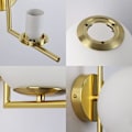 Miniatyrbillede 3 af 5: Moderne og elegant LED væglampe med opal hvid glaskugle og guldroset med E27 fatning til soveværelse, stue, entre