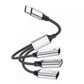 Pikkukuva 1 / 5: Type C - 3x Type C / 2x Type C+USB2.0/ 1x Type C+2xUSB2.0 OTG -sovitinkaapeli, 60 W:n virransyöttö, nopea tiedonsiirto 2 Type C 1 USB