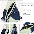 Miniatyrbild 2 av 5: Canvas Sling Bag Liten Crossbody Ryggsäck Axel Väska Casual Dagryggsäck För Män Kvinnor A3