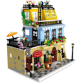 Miniatyrbillede 3 af 5: Byhotel Arkitektur Byggesæt Med Lys, 3 Niveauer Hotel Model Byggeklodser Legetøj, til 12+ Voksne