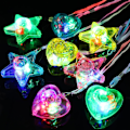 Miniatyrbillede 2 af 2: 8 stk. Hjerte Halskæde Par LED Halskæder Børn Julelys Halskæde Lys Halloween Lys Halskæde Julehalskæde