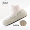 Miniatyrbilde 4 av 5: Babysokkesko Sklisikre Søte Tegneserie Myke Strikkede Babygulvsko Småbarnssko For Jenter Gutter beige 24 30months