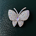 Miniatyrbild 4 av 5: Svart fjäril strass brosch pin för kvinnor flicka män överdrivna Ab kristallkluster mode tecknad djur kavajslag stift klänning accessoarer unisex Del