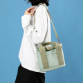 Miniatyrbilde 4 av 5: Canvas Tote Bag for Kvinner, Canvas Håndveske med Flere Innerlommer, Glidelåslukking med Anheng, Ensfarget Portable Gray