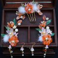 Miniatyrbilde 4 av 5: Hårnålsett med dusker Klassisk Antikk Blomsterhårnål For Kolleger Kone Mor Suit 5