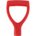 Miniatyrbillede 1 af 5: D-spade håndtag indvendig diameter på 3,2 cm/1,26\" erstatningsspade håndtag i plast til gravning og oprivning (rød)
