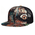 Miniatyrbilde 1 av 5: Sommerskyggehatt Grafisk Trykk Hip Hop Hatt Mesh Hatt Pustende Mesh Hatt yellow