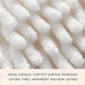 Miniatyrbild 3 av 5: 3-pack handdukar för badrum, handduksdekoration, chenille hängande handduksboll, mikrofiber fluffig absorberande mjuk liten badhandduk White