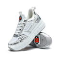 Miniatyrbild 2 av 5: Pojkar Flickor Sneakers Dubbelhjuliga Skor Led Ljussko 3F908 Silver EU 31