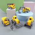 Miniatyrbild 1 av 5: Bygglastbilsleksaker,Leksakssats för grävmaskiner,Engineering Construction Truck , pojkar och flickor i åldern 3+