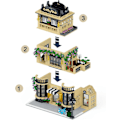 Miniatyrbillede 5 af 5: City Caf Arkitektur Byggesæt Med Lys, 3 Niveauer City Caf Byggeklodser Model Legetøj Til 12+ Voksne