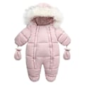 Miniatyrbild 1 av 5: Babyflicka Vinter Snödräkt, Småbarnsjacka Kläder För Pojke Spädbarns Overall Hoodied Pink 6-9Y
