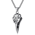Pikkukuva 1 / 5: Korut miehille Norse Runes Raven Skull Wolf Amuletti Riipus