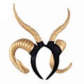 Miniatyrbillede 2 af 5: Djævelshorn Pandebånd, Sorte Horn Maleficent Horn Pandebånd Til Halloween Kostume Cosplay Gold