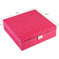 Miniatyrbillede 5 af 5: To-lags smykkeskrin Organizer Display Opbevaringskasse med lås (Rose)