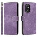 For Doro 8100 / 8200 Wallet Etui RFID PU Læder Telefon Cover Stativ med Rem Purple