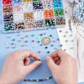 Miniatyrbilde 5 av 5: 1200 stk. 6 mm Elektropletterte Glassperler Tråder 24 Farger Fasetterte Glasskrystallperler Bicone Armbåndsperler Løse Håndverksperler for Halskjede Øredobb Nøkkelring