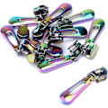 Miniatyrbild 1 av 5: 10-pack #5 Regnbågsblixtlås, blixtlåsbyte metallblixtlåsreglage blixtlåsdragsko för bagage plånböcker väskor bulk
