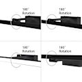 Miniatyrbillede 3 af 5: 12w LED Badeværelsesspejl Lys 50cm, IP44, 180° Roterbar, Varm Hvid 3000k, Sort