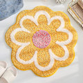 Miniatyrbilde 1 av 4: Blomsterområde Teppe Matte Søt Blomstrete Baderomsteppe Myk Mikrofiber Rund Blomstergulvmatte Vannabsorpsjon