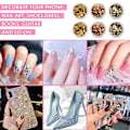 Miniatyrbild 5 av 5: Nagelfolie 3d glänsande guldblad för nagelkonstdesign, nageltillbehör, guld- och silverfoliebitar style2