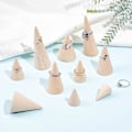 Miniatyrbild 5 av 5: 10 st träkonformade ringhållare, 5 olika storlekar, träringdisplayställ, ringdisplayhållare, ringorganisatör, smyckeshållare, DIY-hantverk, träkonställ