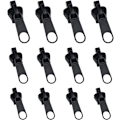 Miniatyrbilde 1 av 5: 12 stk. Zip Puller, Zip Slider Reparasjonssett Øyeblikkelig Kit Avtakbar Glidelåshode Slider Erstatning Øyeblikkelig Glidelåserstatning Slider Puller for Jakke Kåpe Su
